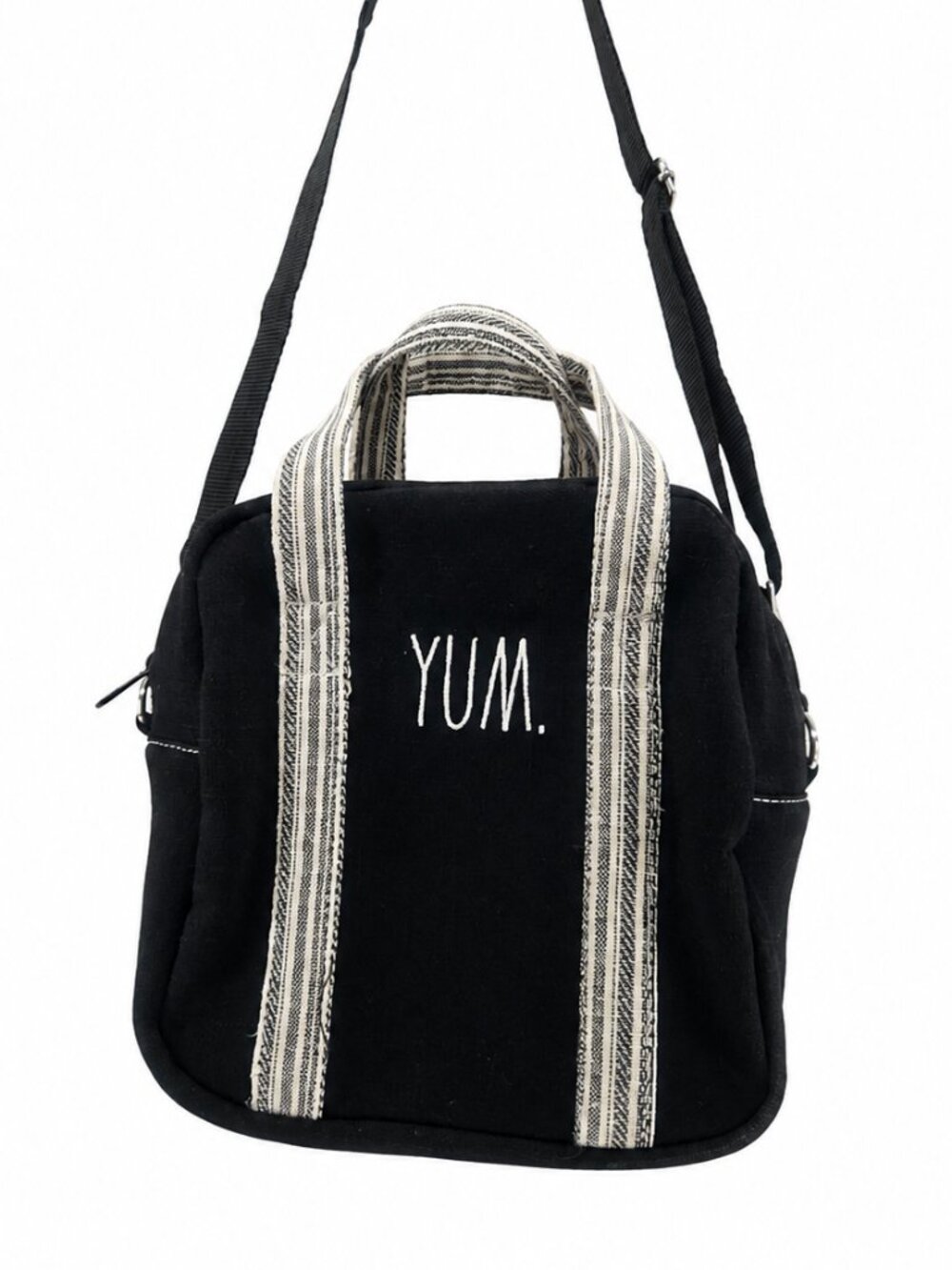 Rae Dunn, "YUM." Insulated Canvas Lunch Bag / Crossbody Tote